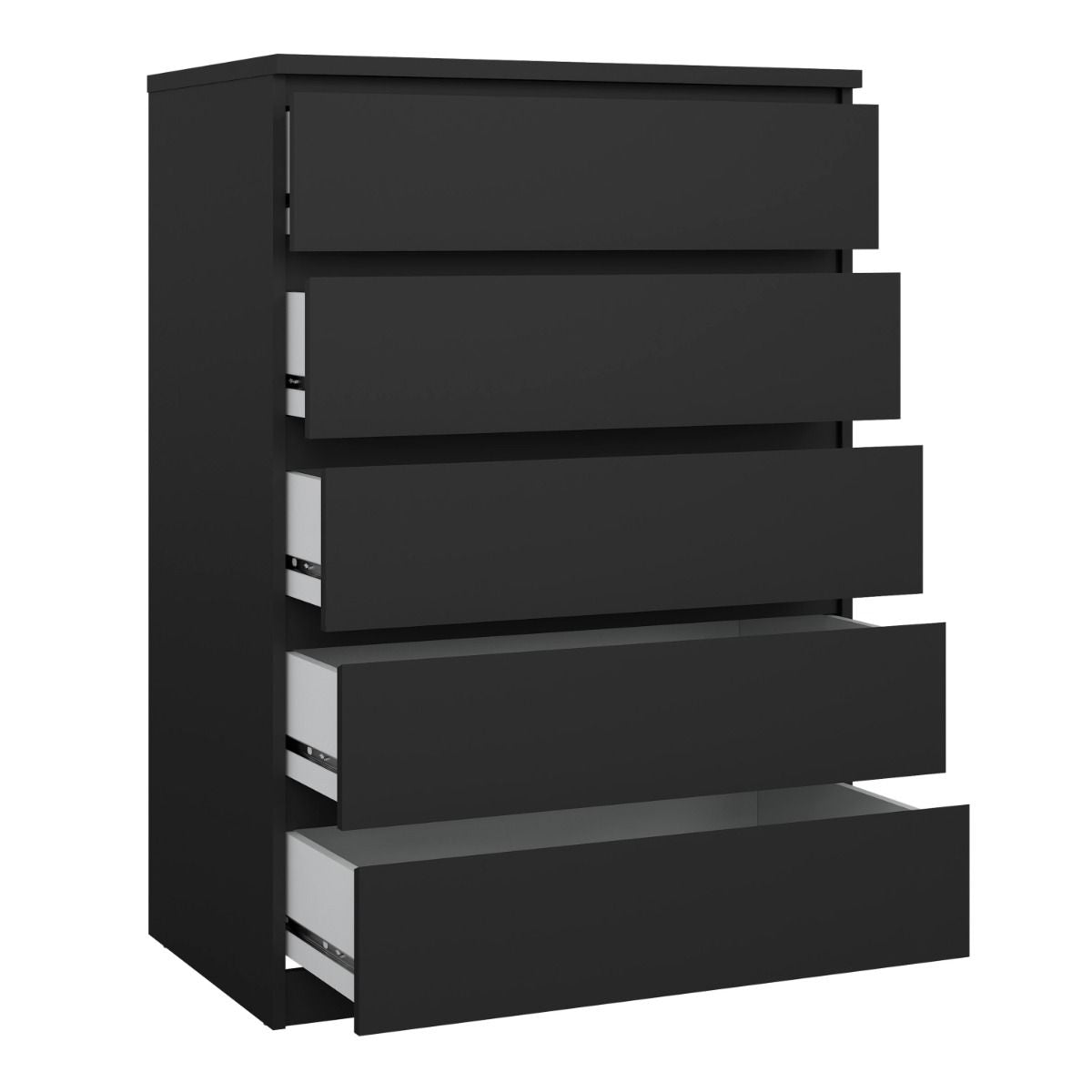 Naia Chest with 5 Drawers in Black Matt