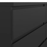 Naia Wide Chest with 6 Drawers in Black Matt