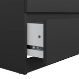 Naia Wide Chest with 6 Drawers in Black Matt