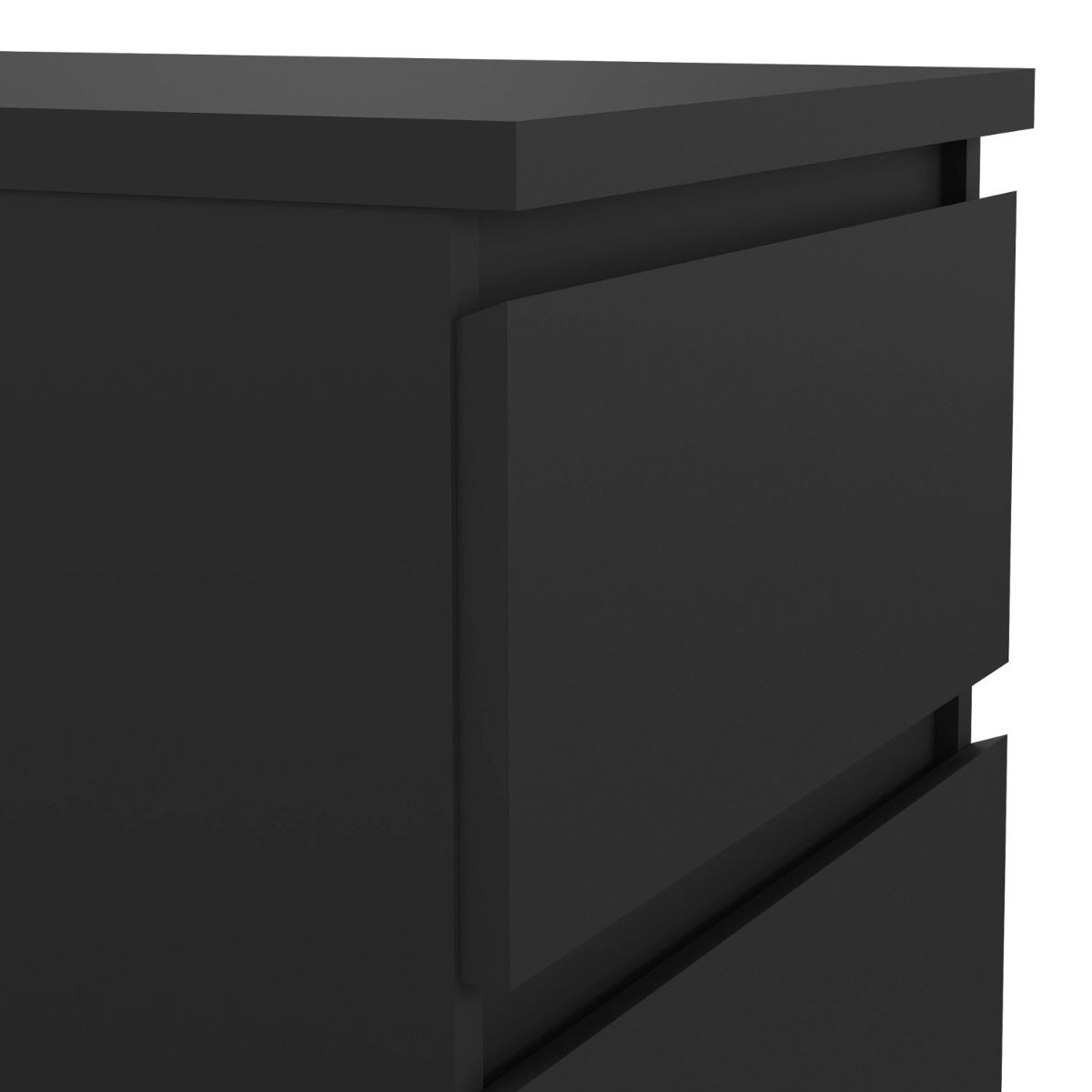 Naia Narrow Chest with 5 Drawers in Black Matt