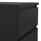 Naia Narrow Chest with 5 Drawers in Black Matt