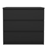 Naia Chest with 3 Drawers in Black Matt
