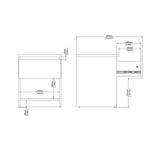Naia Bedside with 1 Drawer 1 Shelf in Black Matt