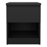 Naia Bedside with 1 Drawer 1 Shelf in Black Matt
