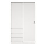 Naia Wardrobe with 1 Sliding Door 1 Door 3 Drawers