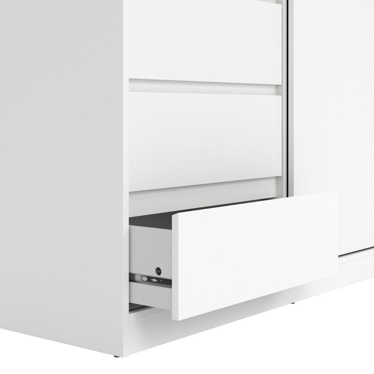 Naia Wardrobe with 1 Sliding Door 1 Door 3 Drawers