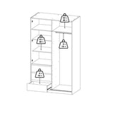 Naia Wardrobe with 1 Sliding Door 1 Door 3 Drawers