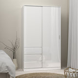 Naia Wardrobe with 1 Sliding Door 1 Door 3 Drawers