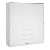 Naia Wardrobe with 2 Sliding Doors 1 Door 3 Drawers