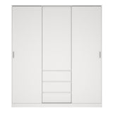 Naia Wardrobe with 2 Sliding Doors 1 Door 3 Drawers