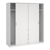 Naia Wardrobe with 2 Sliding Doors 1 Door 3 Drawers