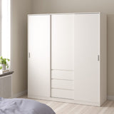 Naia Wardrobe with 2 Sliding Doors 1 Door 3 Drawers