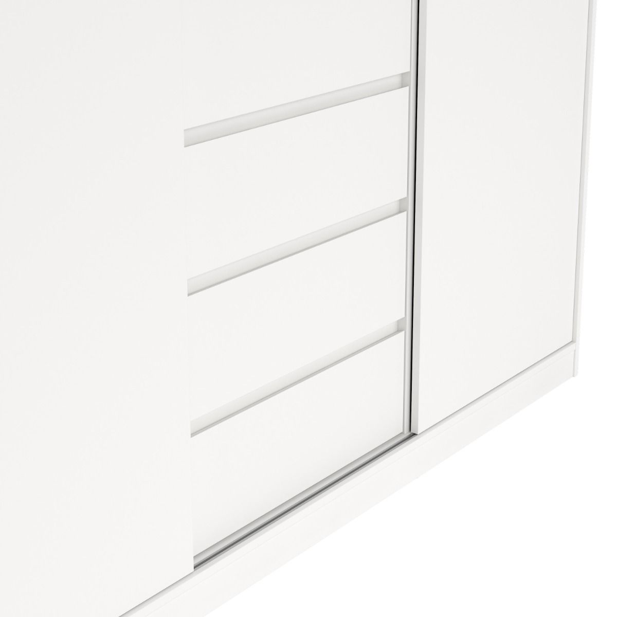 Naia Wardrobe with 2 Sliding Doors 1 Door 3 Drawers