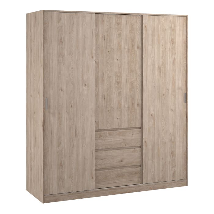 Naia Wardrobe with 2 Sliding Doors 1 Door 3 Drawers