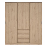 Naia Wardrobe with 2 Sliding Doors 1 Door 3 Drawers