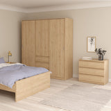 Naia Wardrobe with 2 Sliding Doors 1 Door 3 Drawers