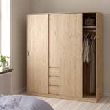Naia Wardrobe with 2 Sliding Doors 1 Door 3 Drawers