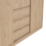 Naia Wardrobe with 2 Sliding Doors 1 Door 3 Drawers