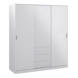 Naia Wardrobe with 2 Sliding Doors 1 Door 3 Drawers