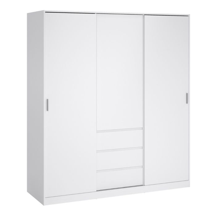 Naia Wardrobe with 2 Sliding Doors 1 Door 3 Drawers