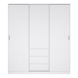 Naia Wardrobe with 2 Sliding Doors 1 Door 3 Drawers