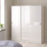 Naia Wardrobe with 2 Sliding Doors 1 Door 3 Drawers