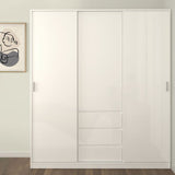 Naia Wardrobe with 2 Sliding Doors 1 Door 3 Drawers