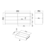 Naia Wide Chest of 6 Drawers