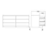 Naia Wide Chest of 6 Drawers