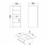 Naia Narrow Chest of 5 Drawers