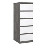 Naia Narrow Chest of 5 Drawers