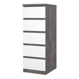 Naia Narrow Chest of 5 Drawers