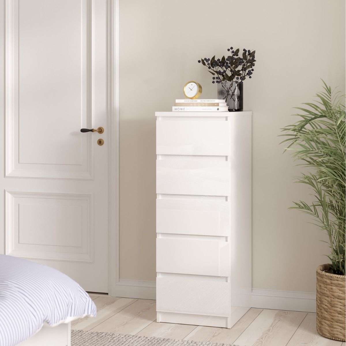 Naia Narrow Chest of 5 Drawers