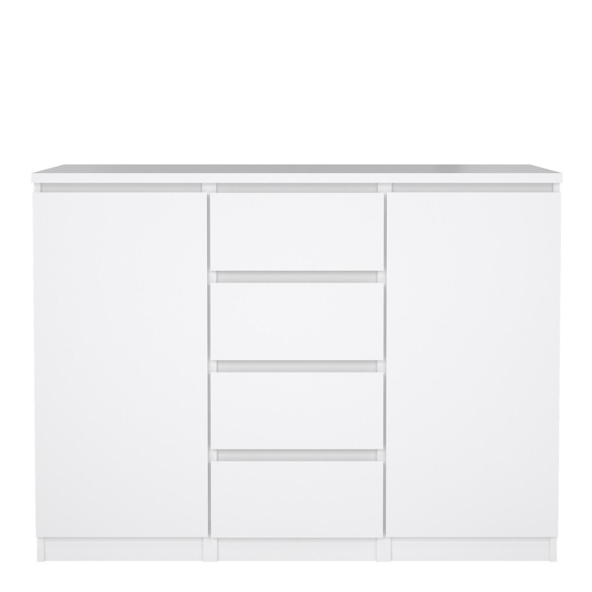 Naia Sideboard with 4 Drawers 2 Doors in White High Gloss