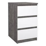 Naia Bedside Table 3 Drawers