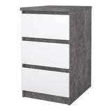 Naia Bedside Table 3 Drawers