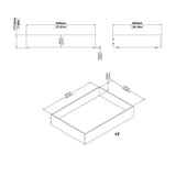 Naia Underbed Drawers Set in White High Gloss