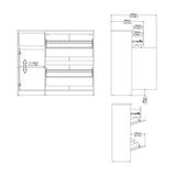 Naia Shoe Cabinet with 2 Flip Down Doors 1 Door and 1 Drawer