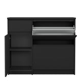 Naia Shoe Cabinet with 2 Flip Down Doors 1 Door and 1 Drawer