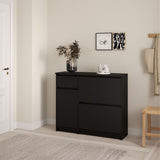 Naia Shoe Cabinet with 2 Flip Down Doors 1 Door and 1 Drawer