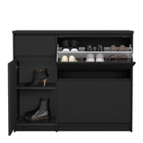 Naia Shoe Cabinet with 2 Flip Down Doors 1 Door and 1 Drawer