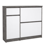 Naia Shoe Cabinet with 2 Flip Down Doors 1 Door and 1 Drawer