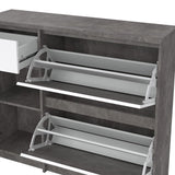 Naia Shoe Cabinet with 2 Flip Down Doors 1 Door and 1 Drawer