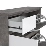 Naia Shoe Cabinet with 2 Flip Down Doors 1 Door and 1 Drawer