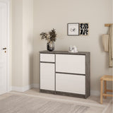 Naia Shoe Cabinet with 2 Flip Down Doors 1 Door and 1 Drawer