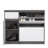 Naia Shoe Cabinet with 2 Flip Down Doors 1 Door and 1 Drawer