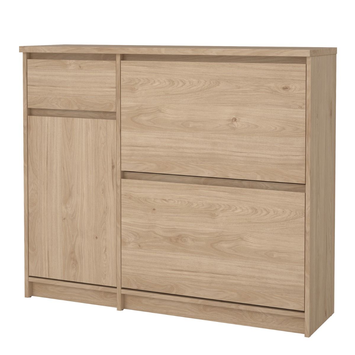 Naia Shoe Cabinet with 2 Flip Down Doors 1 Door and 1 Drawer
