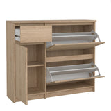 Naia Shoe Cabinet with 2 Flip Down Doors 1 Door and 1 Drawer