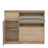 Naia Shoe Cabinet with 2 Flip Down Doors 1 Door and 1 Drawer