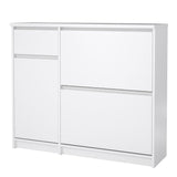 Naia Shoe Cabinet with 2 Flip Down Doors 1 Door and 1 Drawer